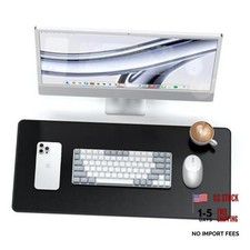 Vegan Leather Desk Mat, Large Mouse Pad Scratch and Water 12.4
