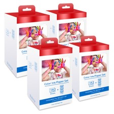 Canon Selphy CP1300 CP1500 CP1200 4x6 108 sheet Color Ink Paper Set KP-108IN lot picture