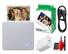 Fujifilm instax Link WIDE 2 Blue Printer with 20 Film Bundle picture