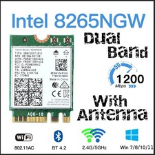 Intel M.2 Wireless Card WiFi / Bluetooth 8265NGW Dual Band With Antenna Tested ✅ picture