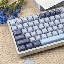 164-Key Dark Blue PBT Doubleshot Translucent Cherry Profile Keycaps for MX picture