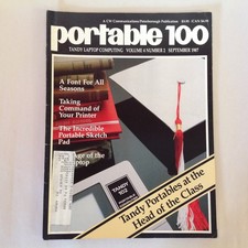 Vintage Sep 1987 Tandy Laptop Computing Portable 100 Magazine Head of the Class picture