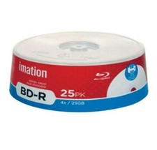25pk Imation BD-R Inkjet Printable 25GB 4x Recordable Discs Blue-Ray FAST AB picture