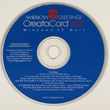 Vintage American Greetings CreataCard Special Edition Windows 95 PC CD-ROM Disc picture