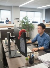 3D Printed Chameleon Monitor Buddy Desk Decor picture