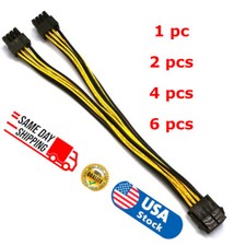 GPU VGA PCIe 8 Pin Female to Dual 2X 8 Pin (6+2) Male Y-Splitter Extension Cable picture