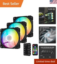 3-Pack ARGB-120 120mm Black Computer PC Case Fans picture