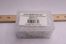 (100-Pk) Monoprice Circle Cable Clips With Steel Nail 10mm 1.75