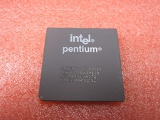 Vintage Intel Pentium 75MHz Ceramic Gold-Pin Socket 7 CPU A80502-75 SX969 SX998 picture
