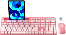 Wireless Keyboard and Mouse Combo,  2.4G Ergonomic Wireless Computer Keyboard wi picture