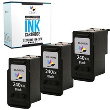 3-Pack Replacement PG 240XXL Ink Cartridge for Canon PIXMA MG3520 MG3522 MG3620 picture