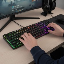 Red Dragon K521 Gaming Keyboard - Mechanical Feel, Multi-OS Compatible, 104 Keys picture