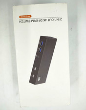 iArkPower 4K DisplayPort KVM Switch 2:1 USB 3.0 USB-C 144Hz Powered picture