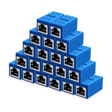 RJ45 Inline Coupler Cat8/Cat7/Cat6/Cat6a/Cat5 Female To Female 20 PCS Blue picture