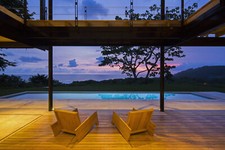 Landscape house modern architecture swimming Custom Gaming Mat Desk picture
