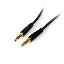 StarTech MU15MMS 15 ft Slim 3.5mm Stereo Audio Cable- M/M Mini-phone Male Stereo picture