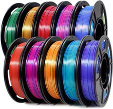 3D Printer Filament Bundle,1.75Mm Silk PLA Filament Multicolor 250G*10 picture
