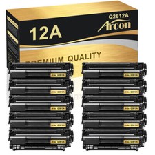 10PK Q2612A 12A Toner Cartridge For HP LaserJet 1010 1020 1022n 1022nw 3050 3052 picture