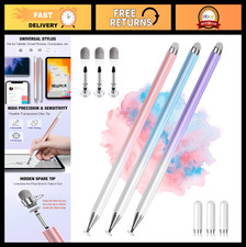 2-in-1 High Precision Stylus Pens for Touch Screens - Universal 3 Pack (Blue, Pi picture