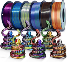 3D Printer Filament Silk PLA Filament Rainbow Color,1.75Mm Tri Color PLA Filamen picture