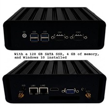 Cryo-PC Fanless Industrial Mini PC, 2x LAN, 2x DB9, Core i7 4500, up and running picture