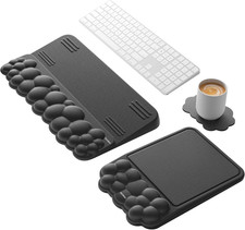 Vaydeer Keyboard Riser and Mouse Pad with Wrist Rest Set, Coaster Included picture