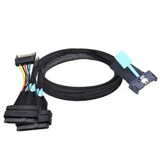 PCIE5.0 SAS MCIO 8X 74P to 2XSFF-8639+15P server data connection Adapter cables picture