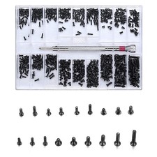 500 Pcs Small Replacement Screws M1.2 M1.4 M2.0 Black Micro Laptop Electronic Ki picture