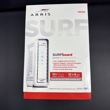 ARRIS SURFboard SB8200 v3 32x8 DOCSIS 3.1 Cable Modem Dual 1G Ports Original Box picture