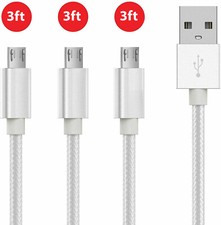 3X Micro USB Data Cable Cord Charger for Amazon Kindle Universal Charger Braided picture