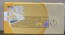 KOOTOP Wireless Keyboard and Mouse, Cute Keyboard and Mouse Combo with Retro Rou picture