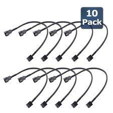 10 Pack, 10.5 inches 4-Pin Clooling Fan Splitter Cable, Adapter Computer PC F... picture
