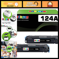 Black Toner Cartridge Replacement for HP 124A - 2 Pack, 2500 Pages, Laserjet Com picture