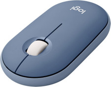 Logitech Pebble Wireless Mouse with Bluetooth or 2.4 Ghz Receiver - Blueberry picture