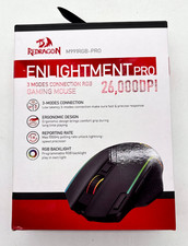 Redragon Enlightment Pro RGB Wireless Gaming Mouse 3-Mode Black Open Box picture
