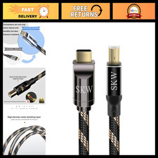 3.2ft USB C to USB B DAC Decoder Cable - High-Quality Audio, Double Shielded picture