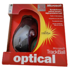 Microsoft Trackball Optical Mouse D67-00001 USB ps/2 Compatible IntelliEye Thumb picture