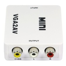 1080P Mini VGA To AV RCA CVBS Video Converter Audio Adapter PC Laptop DVD To TV picture