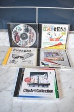 Lot of 4 Arts & Letters: Express Art Thing Picture Perfect PC CD + Clip Art CD picture