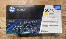 Genuine HP 504A Yellow Printer Cartridge for LaserJet CP3525, CM3530 (CE252A) picture