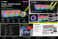 MSI MAG CoreLiquid E360 White 360mm AIO CPU Liquid Cooler ARGB Intel/AMD picture