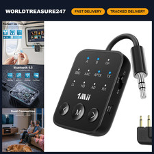 Bluetooth 5.3 Transmitter Receiver for Airplane & TV - SafeFly Dot2 Wireless Aud picture