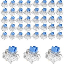 Zhouwang 45PCS Keyboard Clickers for 3D Prints,Blue Clicky Keyboard Switch 3-Pin picture