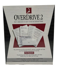 Rare Vintage 80s 90s OverDrive 2 Merge & Document System for MS Word Software picture