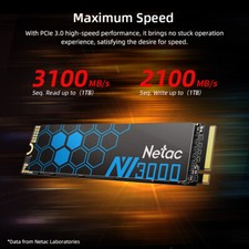 Netac Internal SSD 1TB Solid State Drive M.2 2280 PCIe3.0 Gen 3 x4 NVMe 3100MB/s picture