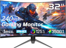 32 Inch 240Hz Curved Gaming Monitor, FHD 1080P 1500R HDR Gaming PC Monitor, Free picture