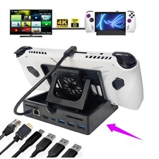 6-in-1 Docking Station For ASUS ROG ALLY Console Cooling Fan Charging Station picture