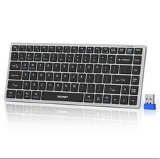 TECKNET Bluetooth Keyboard Rechargeable, 4-Device (2.4G+3BT) Wireless Keyboard picture