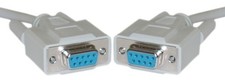 Lot10pk 25ft long DB9 pin Female~F Null Modem Cross/Nul wired,Serial RS232 Cable picture