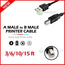USB 2.0 A TO B High Speed Printer Scanner Premium Cable Cord 3, 6, 10, 15 FT Lot picture